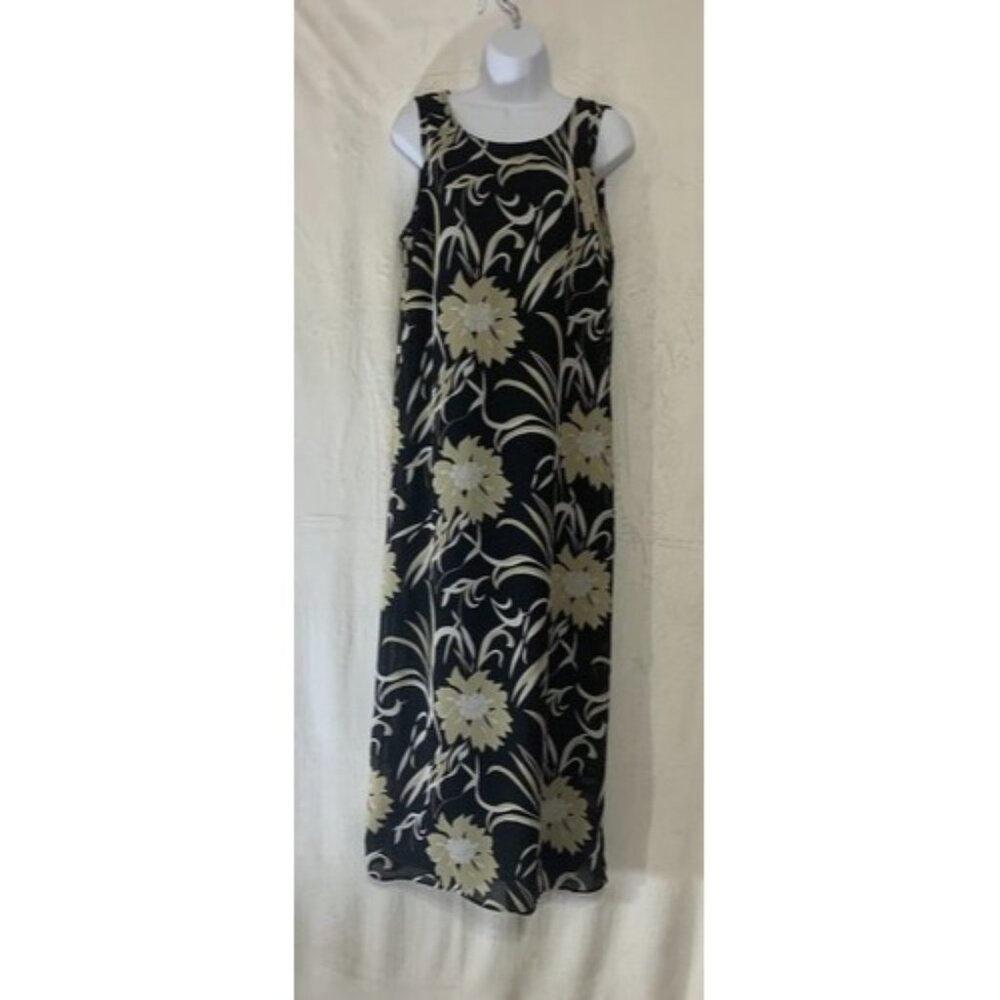 BORCELLINI Exclusive Creations Sleeveless Maxi Women's Dress Size 11 / 12 Floral